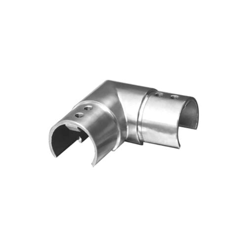 AXIA round glass cap rail horizontal 90 fitting