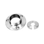 Round Glass Cap Rail Wall Mount Flange