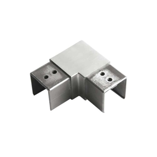 AXIA square glass cap rail 90 degree fitting