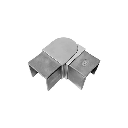 AXIA square glass cap rail adjustable angle horizontal elbow