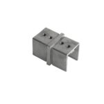 Square Glass Cap Rail Inline Splice Coupler
