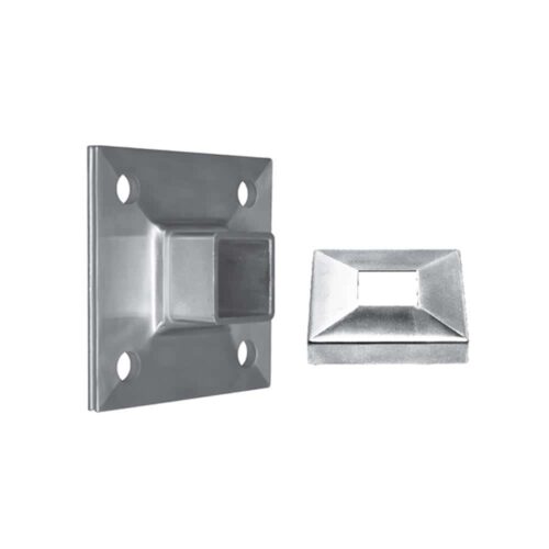 AXIA wall mount flange for square rail, 40 x 40 x 2 mm
