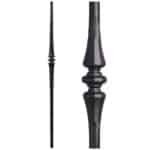 1.1.21 Small Tapered Knuckle Tuscan Round Hammered Iron Newel