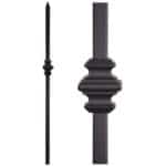 16.5.9 Single Knuckle Iron Newel - Satin Black