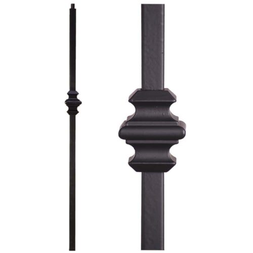 16.5.9 single knuckle iron newel, satin black