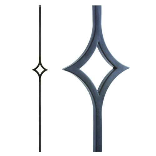 16.6.8 Single Diamond Iron Baluster - Aalto Series