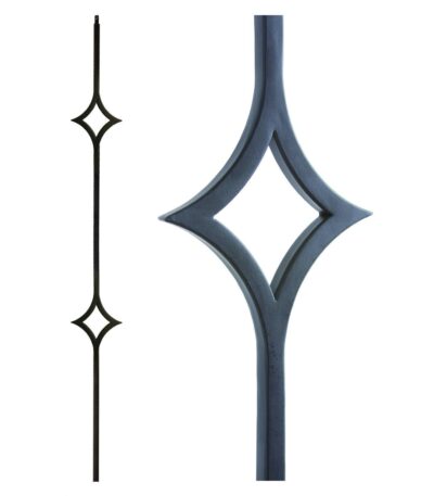 16.6.9 Double Diamond Iron Baluster - Aalto Series