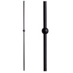 16.8.12 Single Sphere Round Hollow - Satin Black