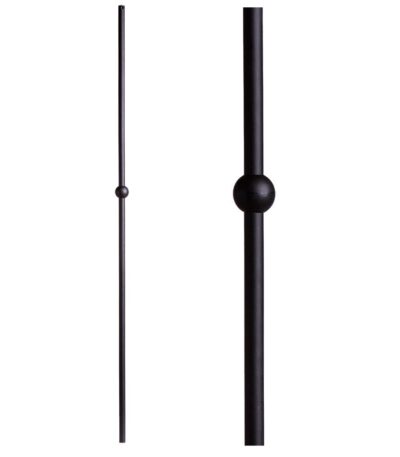 16.8.12 Single Sphere Round Hollow - Satin Black