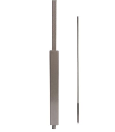 Foundation Iron Baluster - Ash Grey - 1/2" Sq. with 1" Sq. Base