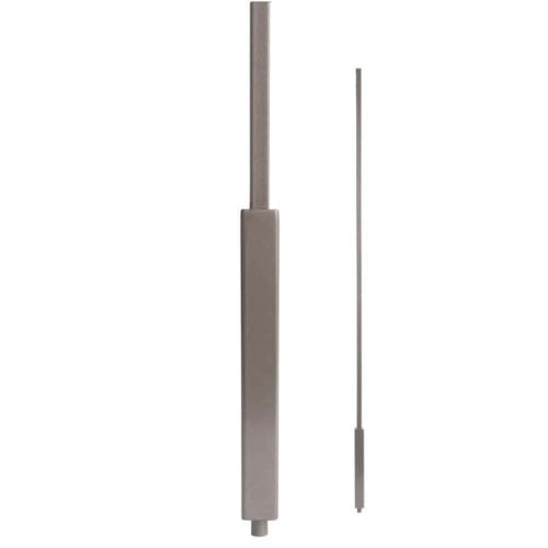 Foundation Iron Baluster - Ash Grey - 1/2" Sq. with 1" Sq. Base