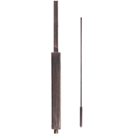 Foundation Iron Baluster - Oil Rubbed Bronze - 1/2" Sq. with 1" Sq. Base