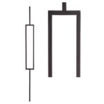 16.6.3 Single Rectangle Hollow Iron Baluster - Aalto Series