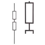 16.6.4 Double Rectangle Hollow Iron Baluster - Aalto Series