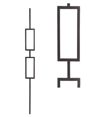 16.6.4 Double Rectangle Hollow Iron Baluster - Aalto Series