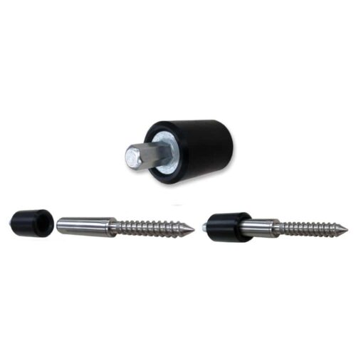 Push-lock lag driver tool for cable railing fittings