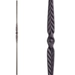 16.1.17 Single Feather Baluster - 44" Satin Black