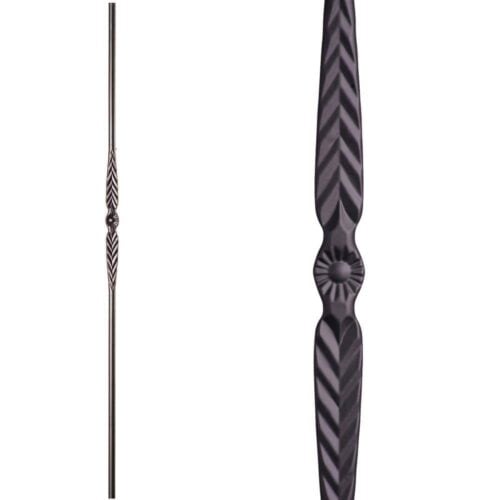 16.1.17 single feather baluster, 44 in satin black