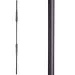 16.1.18 Double Feather Iron Baluster - Satin Black