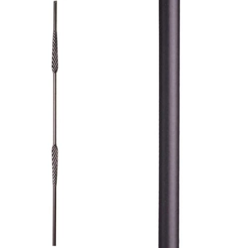 images 16.1.18 double feather iron baluster, satin black