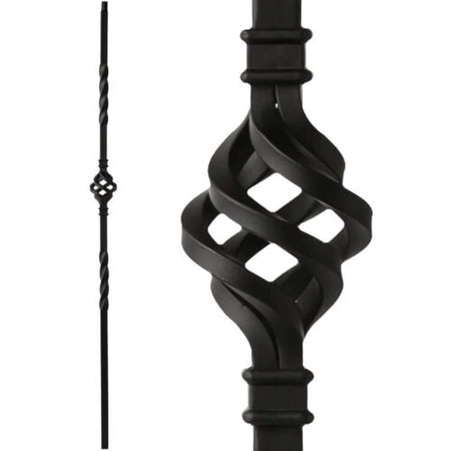34.1.3-T MEGA Single Basket Hollow Iron Baluster