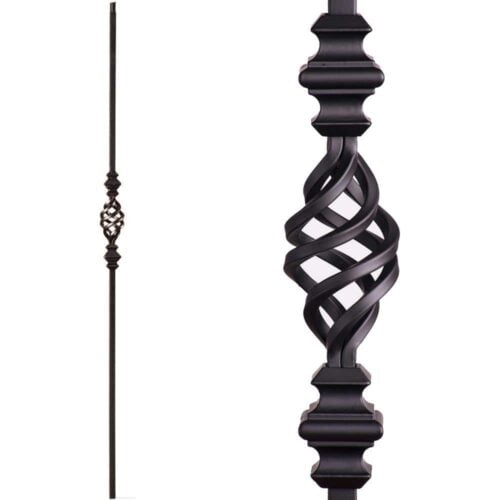 16.1.45-T Single Basket Hollow Iron Baluster