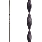16.1.5 Single Ribbon Iron Baluster Ribbon - Satin Black