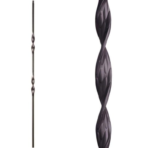 images 16.1.6 double ribbon iron baluster ribbon, satin black