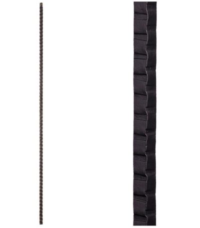 16.1.7 Plain Square Face Hammered Iron Baluster