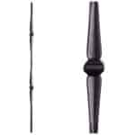 16.1.8 Double Knuckle Square Face Hammered Iron Baluster