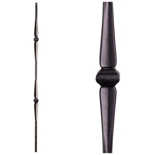 images 16.1.8 Double Knuckle Square Face Hammered Iron Baluster