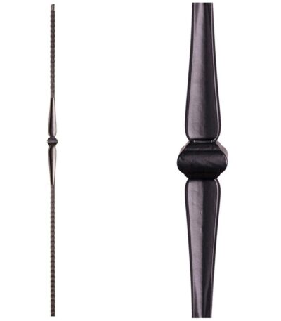16.5.2 Single Knuckle Square Face Hammered Iron Baluster