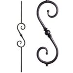 2.10.4 Single Sphere Scroll Iron Baluster