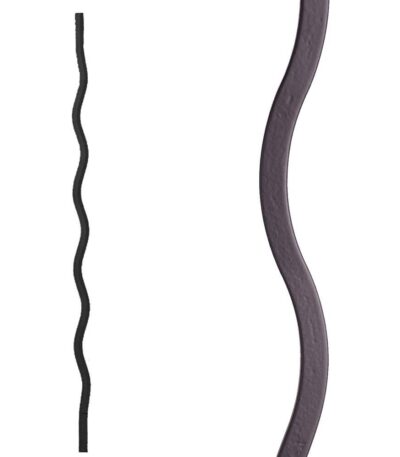2.2.3 Plain Wavy Bar - Satin Black