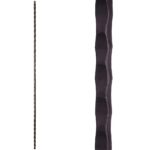 2.9.20 Plain Square Hammered Iron Baluster