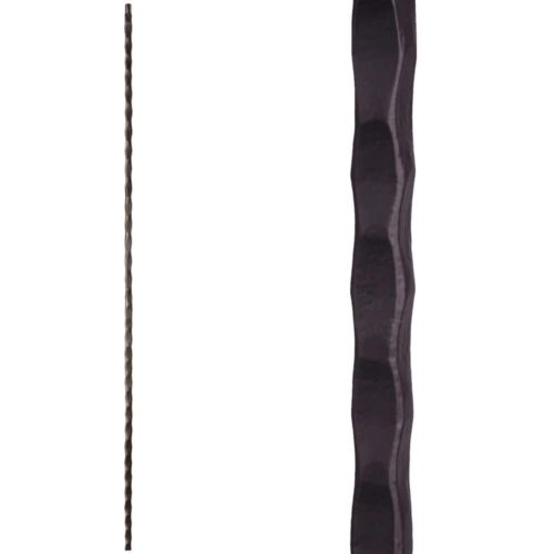 2.9.20 Plain Square Hammered Iron Baluster