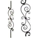 2.9.8 Large Spiral Scroll Iron Baluster