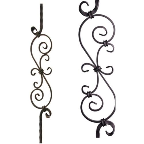 2.9.8 Large Spiral Scroll Iron Baluster