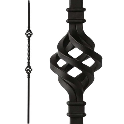 34.1.4-T double basket iron baluster (MEGA, 3/4 inch)