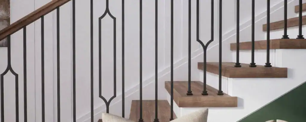 Iron balusters for stairs in several styles