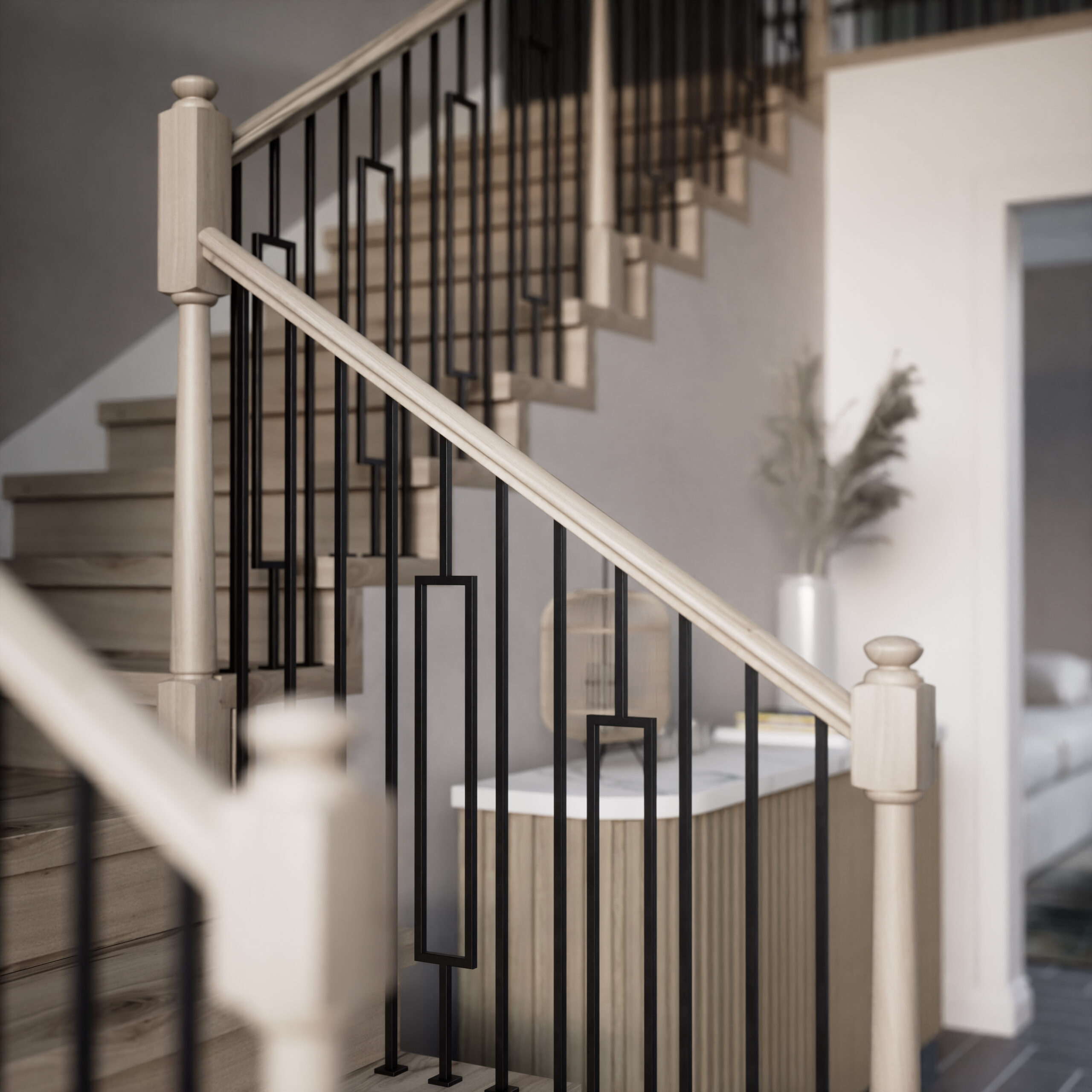 3042 - 3" x 60" Wooden Newel Post - Post to Post - Röhe - Image 6