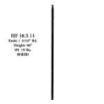 16.5.11 Plain Round Bar Iron Newel - Satin Black - Image 2