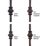 16.5.9 Single Knuckle Iron Newel - Satin Black - Image 3