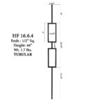 16.6.4 Double Rectangle Aalto Baluster - 44" H. x 1/2" Sq. - Image 2