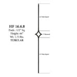 16.6.8 Single Diamond Aalto Baluster - 44" H. x 1/2" Sq. - Image 2
