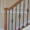 Staircase with 16.1.21-T long twist hollow iron balusters