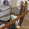 Staircase with 16.1.3-T-IS single basket hollow balusters, 44 in tall x 1/2 in square, Economy collection