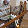 Staircase with 16.1.21-T long twist hollow iron balusters