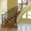 Staircase with 16.1.3-T-IS single basket hollow balusters, 44 in tall x 1/2 in square, Economy collection