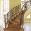 Staircase with 16.1.1 single twist solid iron balusters